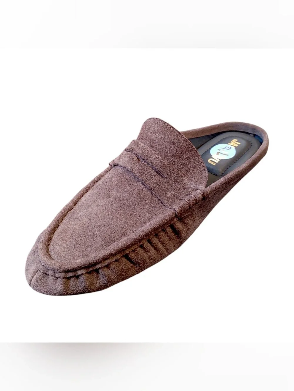 Jason Wu Brown Suede Leather Slip On Comfort Mule Flats Women's Size 7.5 NWT